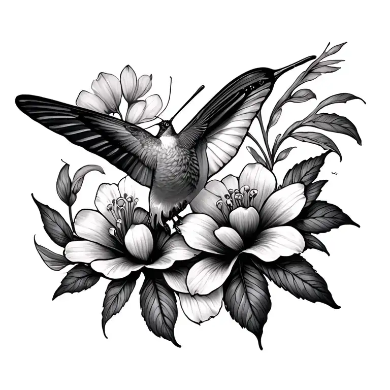 hummingbird butterfly flower nature inspired tattoo featuring tattoo design idea