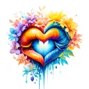 image of letting go of love and life tattoo design idea