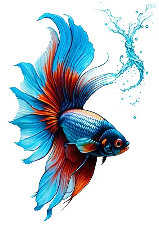Betta Fish tattoo design idea