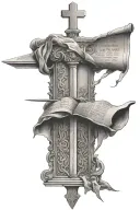 ten holy commandments tattoo design idea