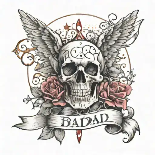 I want a memorial tattoo for my dad who struggled with drug addiction. he eventually overdosed and died tattoo design idea