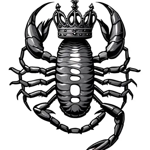 The m of the scorpion astrological sign included in the Mio Sole sentence with a crown on the S tattoo design idea