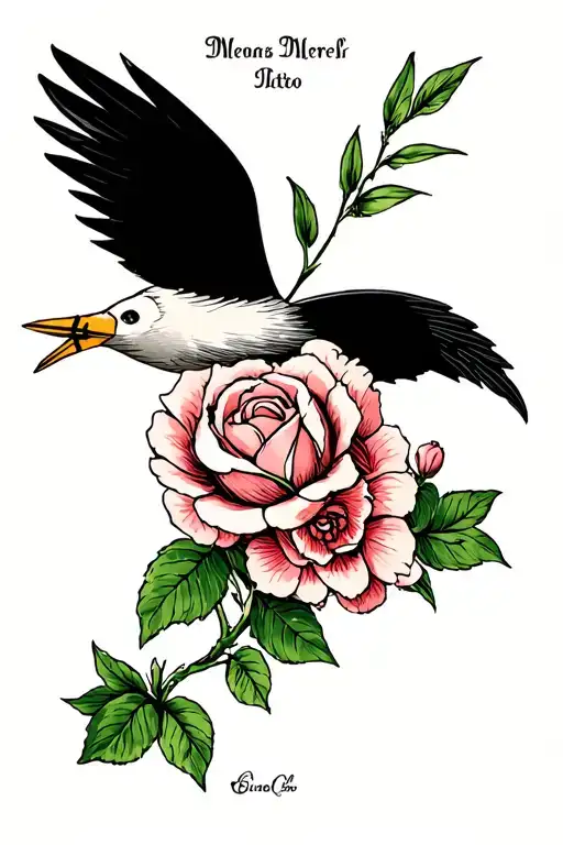 Memorial tattoo for grandmother, that has irish, german and japanese influences tattoo design idea