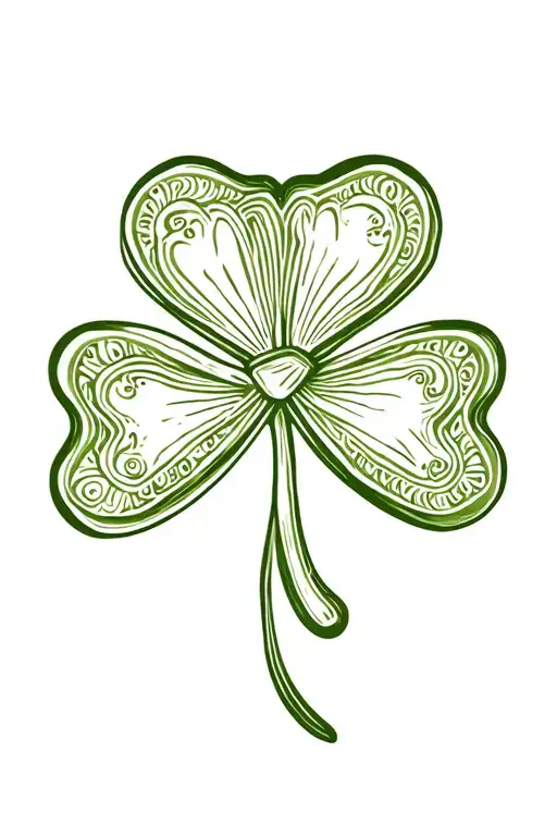 Shamrock shape made tattoo design idea