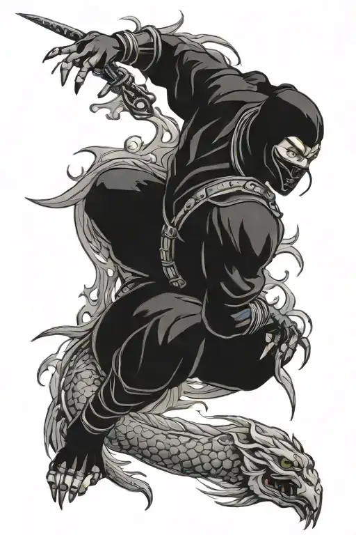 mortal Kombat style tattoo design idea