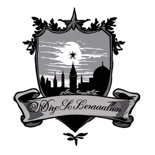 Jerusalem crest tattoo design idea