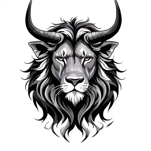 Leo Taurus tattoo design idea