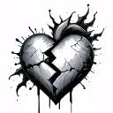 broken heart tattoo design idea