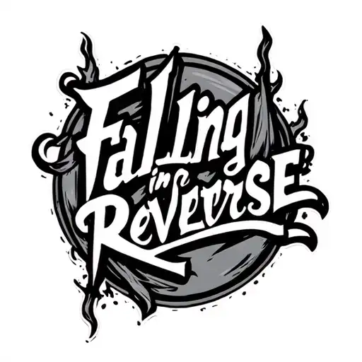 falling in reverse logo tattoo design idea