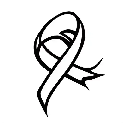 Breast Cancer Ribbon tattoo design idea