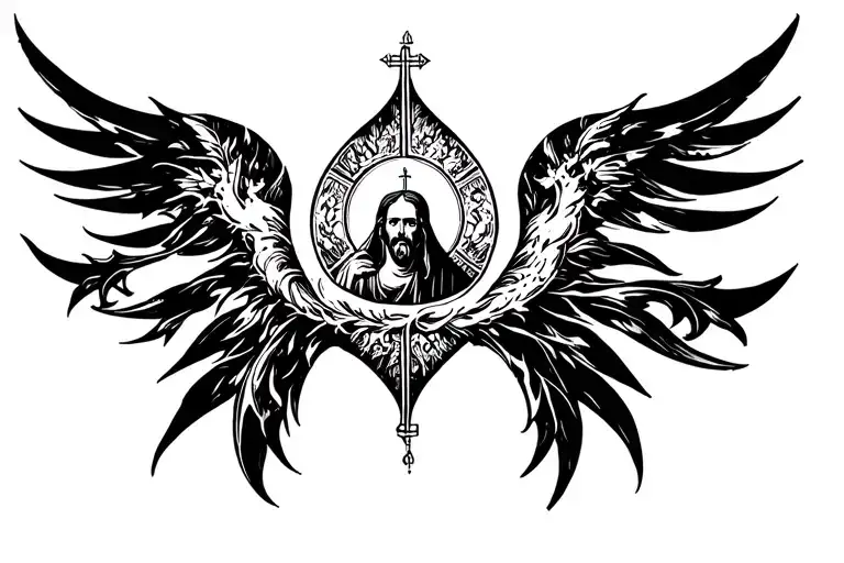 saint jude st Francis tattoo design idea