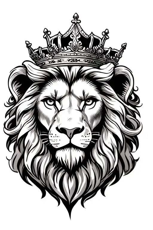 Crown Lion Tatto On Shoulder  tattoo design idea