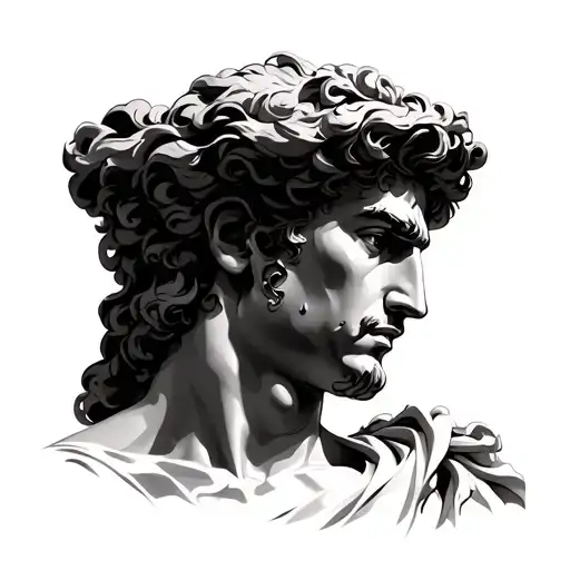 Greek God Adonis tattoo design idea