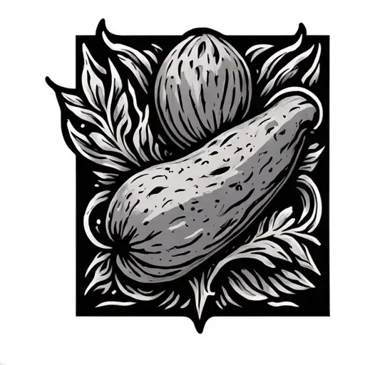 potato lock design tattoo design idea