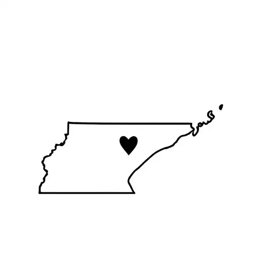 Tennessee and heart tattoo design idea