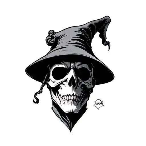 love is a plague doctor character tattoo design idea