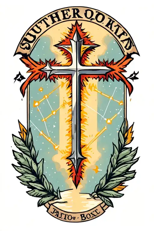 southern cross constellation tattoo design idea