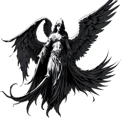 Azrael Angel tattoo design idea
