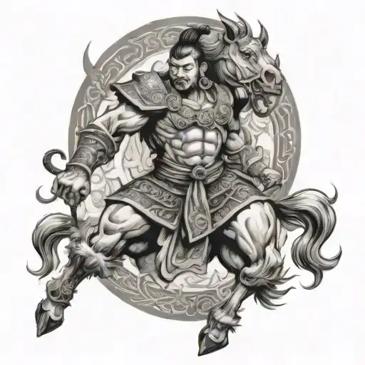 mongolian hero without horse full chest tattoo tattoo design idea