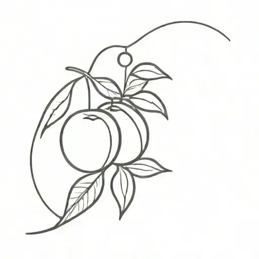 a peach and a mango tattoo design idea