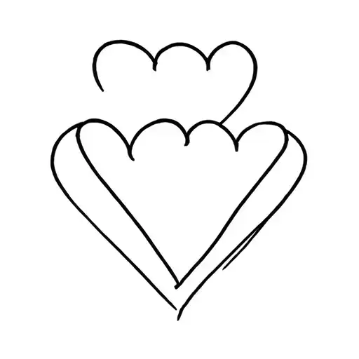 Slab serif font 10 with 3 hearts  tattoo design idea