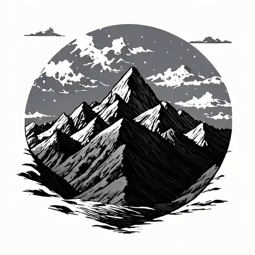 3 Peaks tattoo design idea