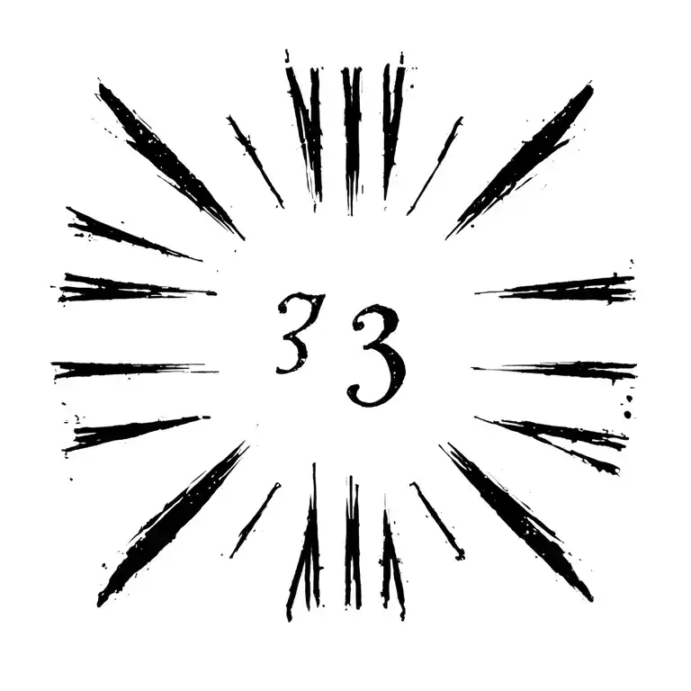 Roman numeral 3; grunge inspired tattoo; cyberpunk inspired tattoo tattoo design idea