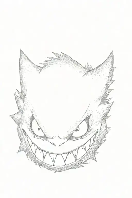 pokemon gengar lurking tattoo design idea