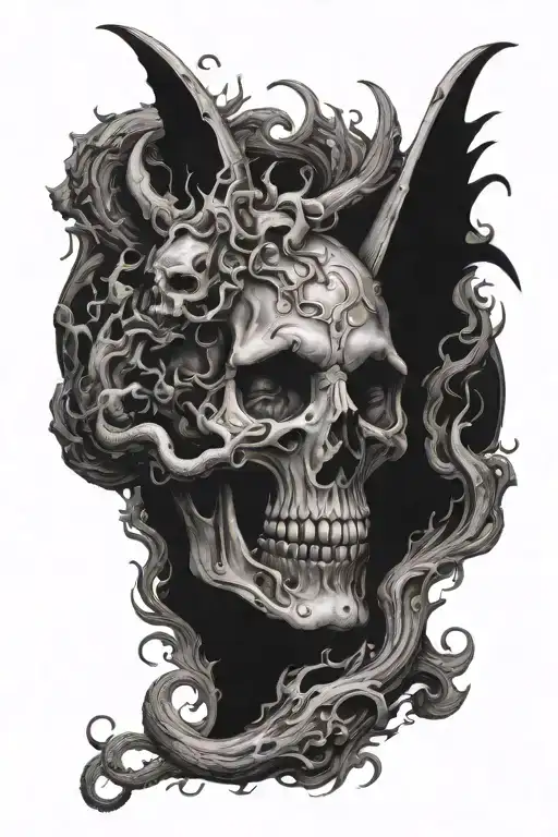 paradise lost hell portrayed tattoo design idea