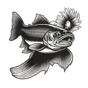 rainbow trout tattoo design idea