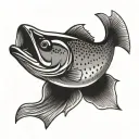 rainbow trout tattoo design idea