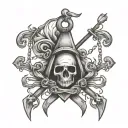 cut gallows tattoo design idea
