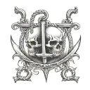 cut gallows tattoo design idea