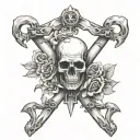 cut gallows tattoo design idea