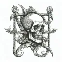 cut gallows tattoo design idea