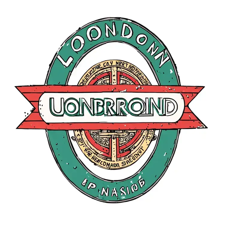 London Underground symbol with children names incorporated tattoo design idea