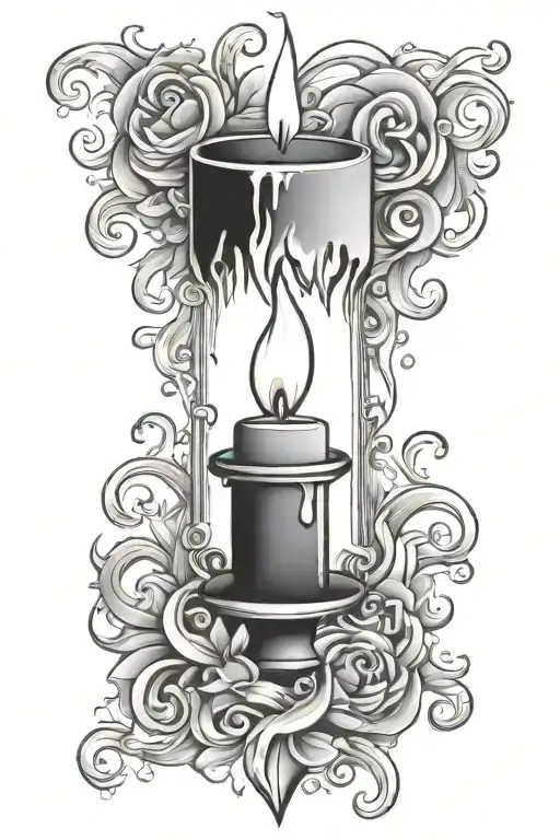candle burning at both ends tattoo design idea