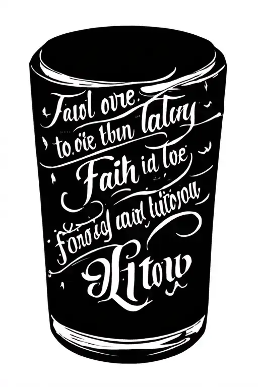 faith based tatto with bible scripture tattoo design idea