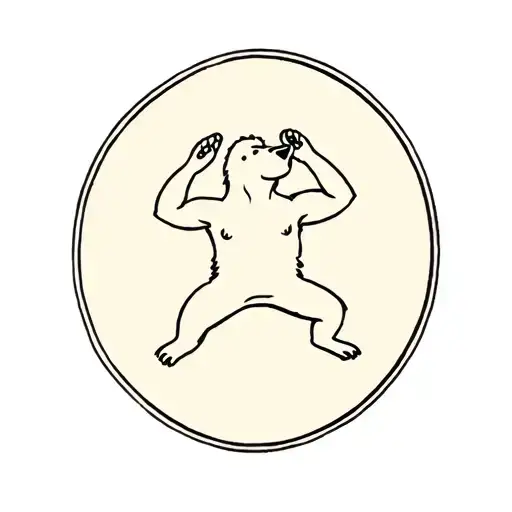 Grateful Dead dancing bear doing yoga tattoo design idea