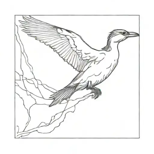 cormorant tattoo design idea