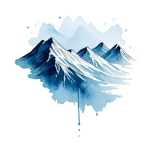 Mountain range tattoo design idea