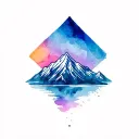 Mountain range tattoo design idea