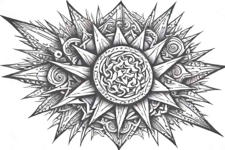 spikes going tattoo design idea