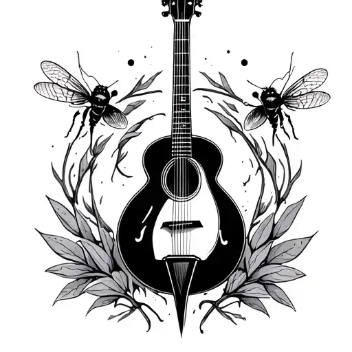 bluegrass, moonshine, lightning bugs, tennessee symbol tattoo design idea