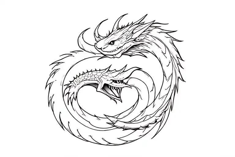 jormungand oroboros tattoo design idea