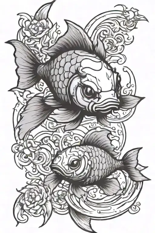 2 robot koi fish  for legs tattoo. 1 koi. Ill have decepticon logo and the other one will have autobots logo. Tattoo is  tattoo design idea