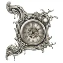 Dali clock melting tattoo design idea