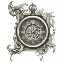 Dali clock melting tattoo design idea