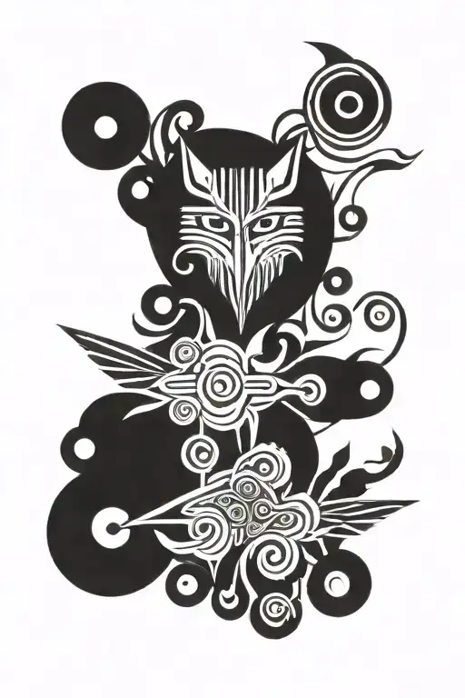 Finnish patterns tattoo design idea