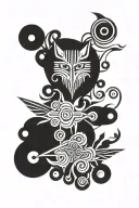 Finnish patterns tattoo design idea